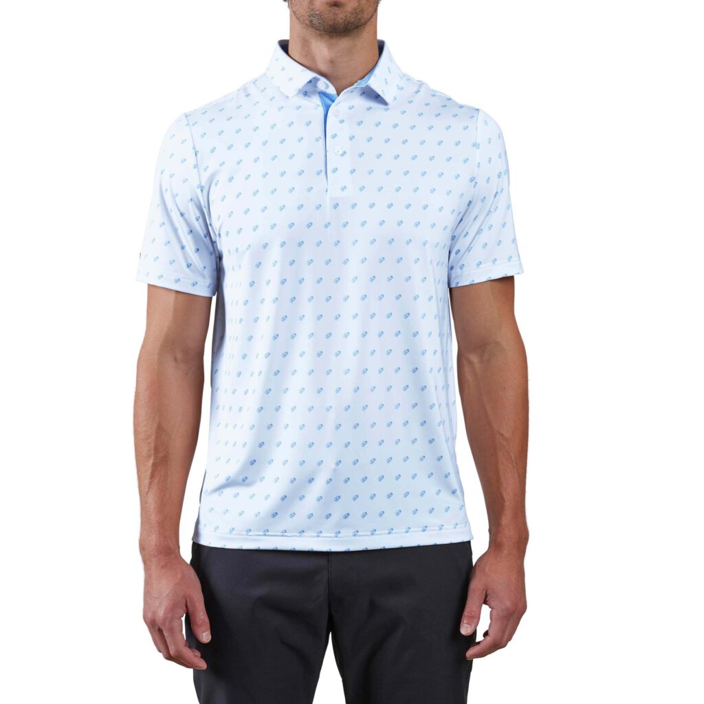 Man wearing light blue shirt