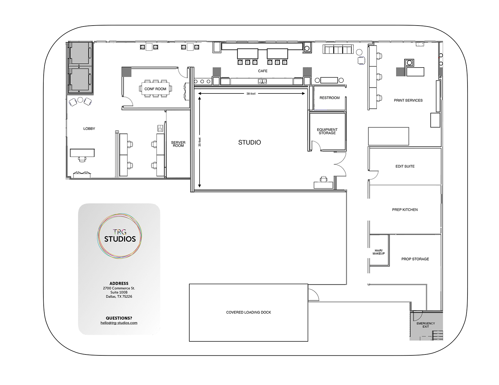 TRG-Studios-Map Map of TRG Studios space
